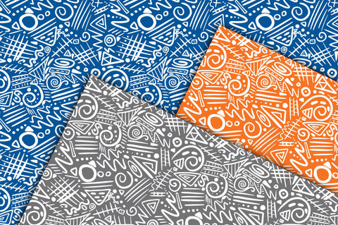 Crazy Doodles Digital Paper Digital Pattern Old Market 