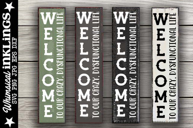 Crazy Dysfunctional-Vertical SVG SVG Whimsical Inklings 