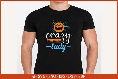 Crazy Halloween Lady Halloween SVG PNG Craft File SVG SVG Print File 