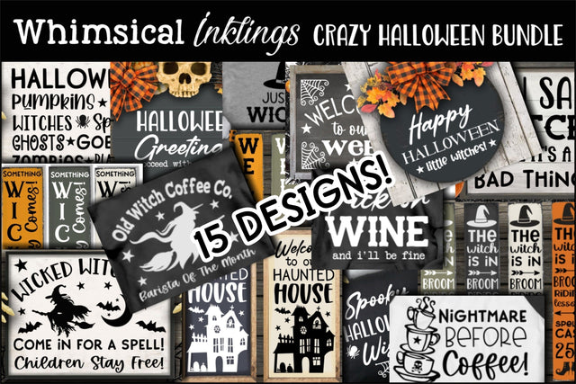Crazy Halloween SVG Bundle SVG Whimsical Inklings 