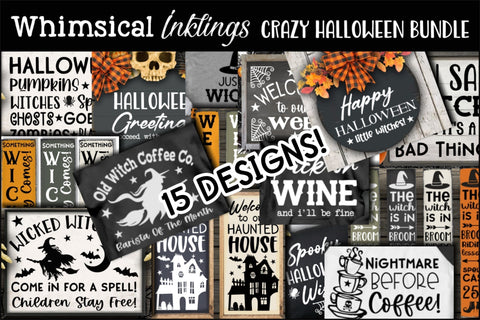 Crazy Halloween SVG Bundle SVG Whimsical Inklings 