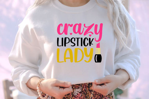 Crazy lipstick lady SVG SVG DESIGNISTIC 