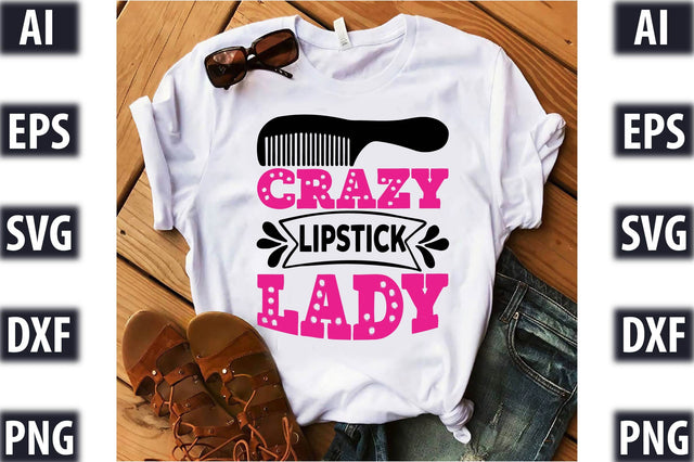 Crazy Lipstick Lady SVG SVGista 