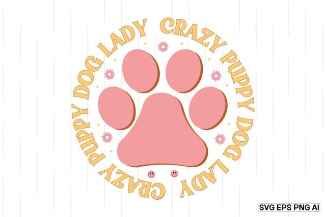 Crazy Puppy Dog Lady SVG SVG designmaster24 