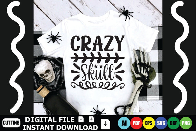 Crazy Skull SVG Shahin alam 