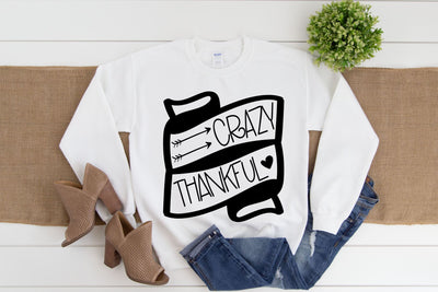 Crazy Thankful Svg, Png, Dxf | Thanksgiving Files SVG RedFoxDesignsUS 
