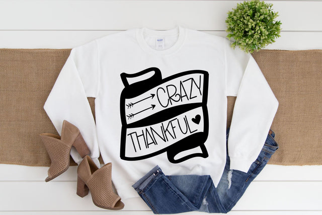 Crazy Thankful Svg, Png, Dxf | Thanksgiving Files SVG RedFoxDesignsUS 