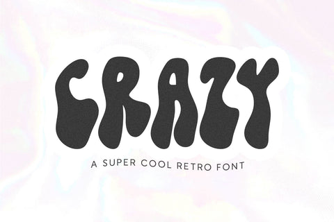 Crazy - Wavy Retro Font Font KA Designs 