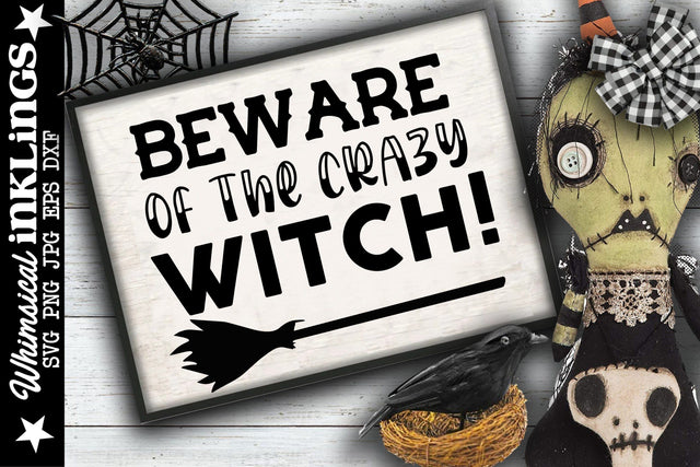 Crazy Witch -Halloween SVG SVG Whimsical Inklings 
