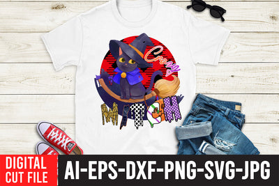Crazy Witch Sublimation Design SVG BlackCatsMedia 