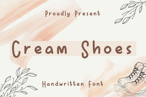 Cream Shoes Font Font Aisyah 