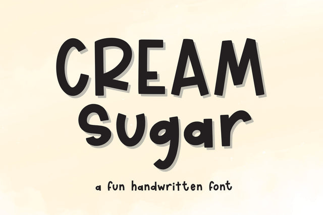 Cream Sugar Font Mozarella 