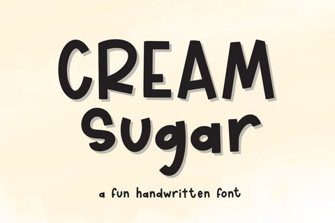 Cream Sugar Font Mozarella 