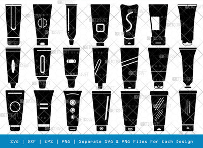 Cream Tube SVG, Cream Tube Silhouette, Tube Icon Svg, Cream Bottle Svg, Lotion Bottle Svg, Squeeze Tube Svg, Toothpaste Tube Svg, Tube Bundle SVG ETC Craft 