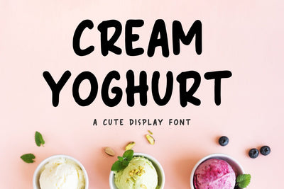 Cream Yoghurt Font Kasih Ibu 