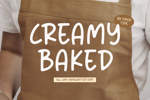Creamy Baked - Handwritten font Font Timur type 