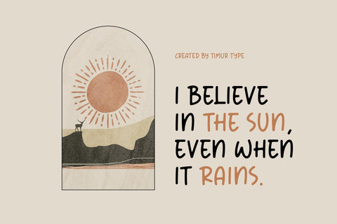 Creamy Baked - Handwritten font Font Timur type 