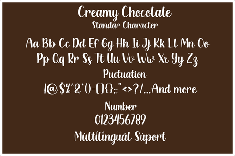 Creamy Chocolate Font Manjali_Studio 