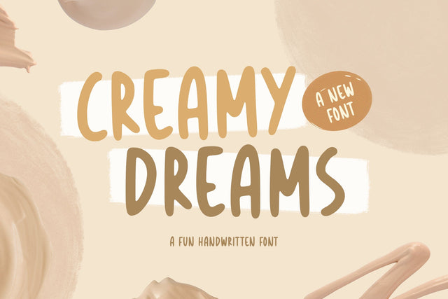 Creamy Dreams - Handwritten font Font Timur type 