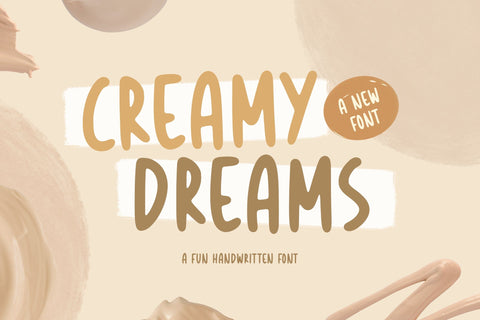 Creamy Dreams - Handwritten font Font Timur type 