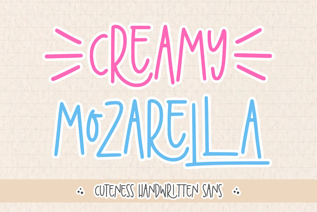 Creamy Mozarella Font Abo Daniel Studio 