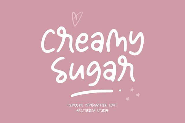 Creamy Sugar Font Aestherica Studio 