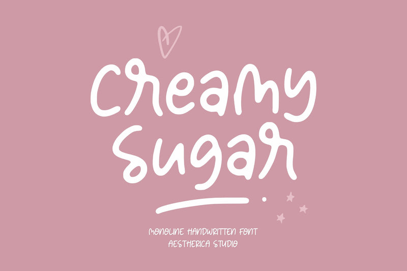 Creamy Sugar Font Aestherica Studio 
