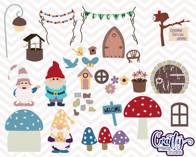 Create Your Own Gnome Home SVG Cut File - Gnome Fairy House SVG Crafty Mama Studios 