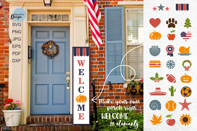 Create Your Own Porch Sign WELCOME SVG Cut File Bundle SVG Klava P 