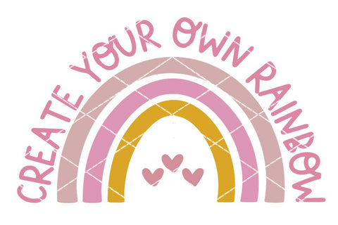 Create Your Own Rainbow | Stencil SVG SVG Ikonart Design Shop 
