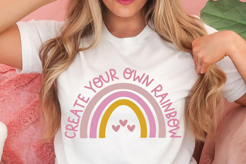 Create Your Own Rainbow | Stencil SVG SVG Ikonart Design Shop 