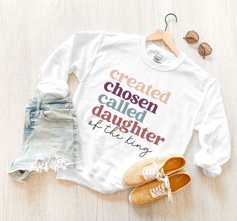 Created, Chosen, Called, Daughter of The King SVG | Scripture SVG | PNG | DXF SVG Toteally SVG 