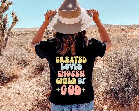 Created, Loved, Chosen Child of God SVG | Scripture SVG | PNG | DXF SVG Toteally SVG 