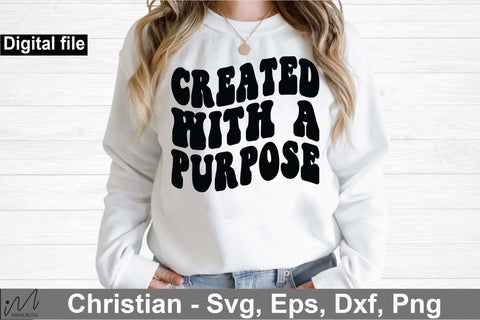 Created with a purpose svg bundle, Christian t shirt bundle, Jesus t shirt bundle, God svg SVG Isabella Machell 