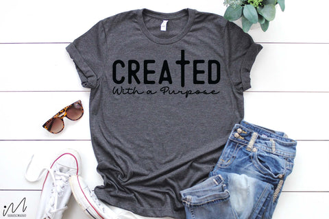 Created with a purpose svg bundle, Christian t shirt bundle, Jesus t shirt bundle, God svg SVG Isabella Machell 