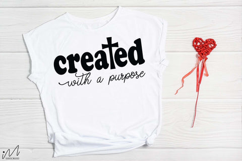 Created with a purpose svg bundle, Christian t shirt bundle, Jesus t shirt bundle, God svg SVG Isabella Machell 