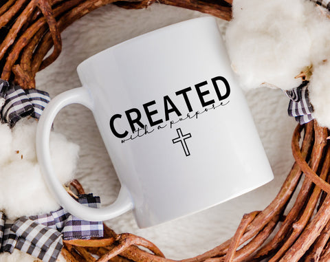 Created With A Purpose SVG, Christian Quote SVG SVG HappyDesignStudio 