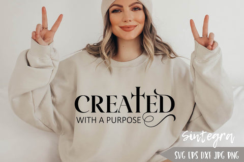 Created With A Purpose SVG File Free For Commercial Use SVG Sintegra 