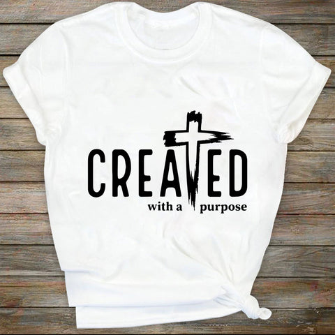 Created With a Purpose SVG PDF, Christian Svg, Self Love Svg, Easter Svg, Worthy Svg, You Matter Svg, Religious Svg, Faith Svg, Jesus Svg SVG DiamondDesign 