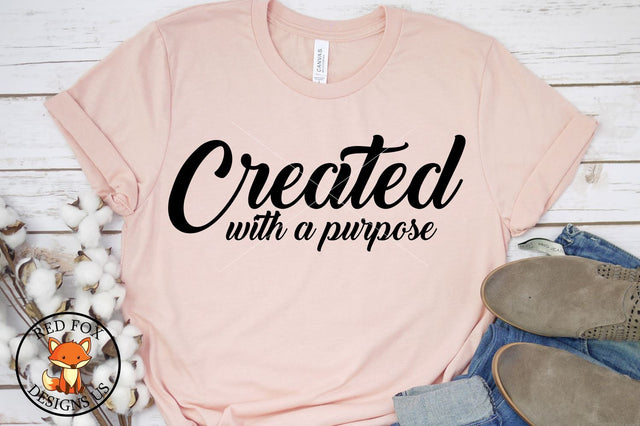 Created with a Purpose Svg, Scripture Svg, svg cutting file SVG RedFoxDesignsUS 