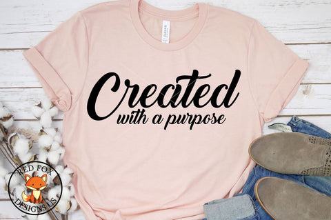 Created with a Purpose Svg, Scripture Svg, svg cutting file SVG RedFoxDesignsUS 