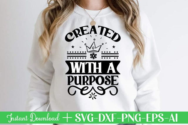 Created With A Purpose svg SVG designmaster24 