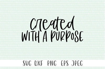 Created With a Purpose SVG SVG Simply Cutz 
