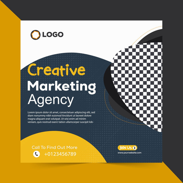 Creative Marketing Agency Social Media Poster design SVG naemmiah021 