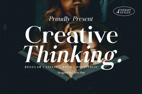 Creative Thinking / Elegant family Font Javapep 