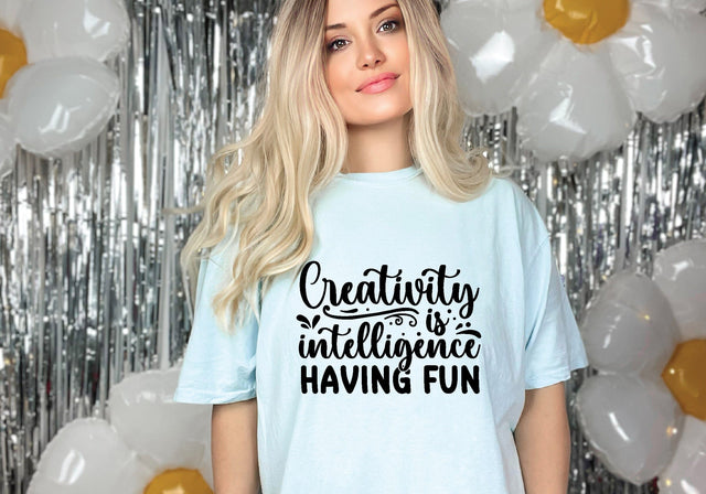 creativity is intelligence having fun SVG md faruk hossain 