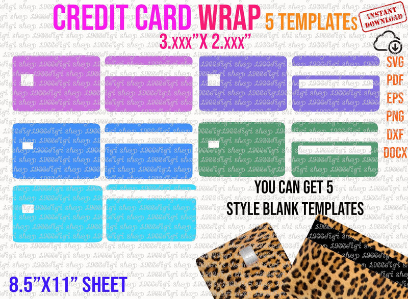 Credit Card Template, Credit Card Skin Template, Credit Card Label 5 ...