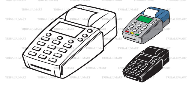 Credit card terminal SVG TribaliumArtSF 