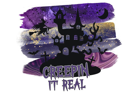 Creepin It Real PNG | Halloween Sublimation Design Sublimation B Renee Design 