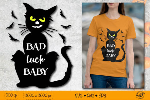 Creepy Black cat SVG| Spooky SVG Halloween quote SVG Createya Design 